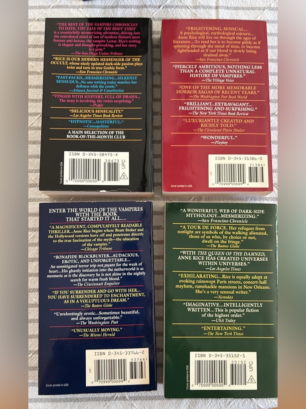 Anne Rice Vampire Chronicles Boxed Set - Multi-Color Paperback Collection - Picture 8 of 8